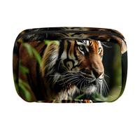 Borsa per il trucco piccola,borsa da viaggio per il trucco,Animale della foresta Tigre,borsa per l'organizzatore del trucco