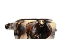Borsa per il trucco piccola,borsa da viaggio per il trucco,Animale della prateria del cavallo in esecuzione,borsa per l'organizzatore del trucco
