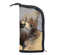 Borsa per il trucco piccola,borsa da viaggio per il trucco,Animale della prateria del cavallo in esecuzione,borsa per l'organizzatore del trucco