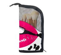 Borsa per il trucco piccola,borsa da viaggio per il trucco,Bacio di leopardo astratto contemporaneo,borsa per l'organizzatore del trucco