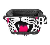 Borsa per il trucco piccola,borsa da viaggio per il trucco,Bacio di leopardo astratto contemporaneo,borsa per l'organizzatore del trucco