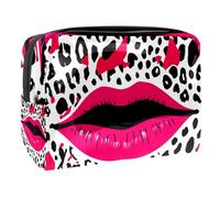 Borsa per il trucco piccola,borsa da viaggio per il trucco,Bacio di leopardo astratto contemporaneo,borsa per l'organizzatore del trucco
