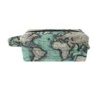 Borsa per il trucco piccola,borsa da viaggio per il trucco,Bussola Terra d'epoca,borsa per l'organizzatore del trucco