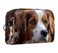 Borsa per il trucco piccola,borsa da viaggio per il trucco,Cane Cavalier King Charles Spaniel,borsa per l'organizzatore del trucco