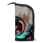 Borsa per il trucco piccola,borsa da viaggio per il trucco,colore stile etnico tradizionale,borsa per l'organizzatore del trucco
