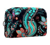 Borsa per il trucco piccola,borsa da viaggio per il trucco,colore stile etnico tradizionale,borsa per l'organizzatore del trucco