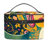 Borsa per il trucco piccola,borsa da viaggio per il trucco,Elefante Fiore Cuore floreale,borsa per l'organizzatore del trucco