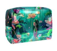 Borsa per il trucco piccola,borsa da viaggio per il trucco,Elfo del fiore del fiore della foresta,borsa per l'organizzatore del trucco