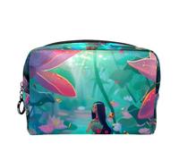 Borsa per il trucco piccola,borsa da viaggio per il trucco,Elfo del fiore del fiore della foresta,borsa per l'organizzatore del trucco