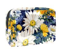 Borsa per il trucco piccola,borsa da viaggio per il trucco,Fiore Acquerello Margherita Girasole,borsa per l'organizzatore del trucco