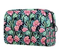 Borsa per il trucco piccola,borsa da viaggio per il trucco,Fiore selvaggio dell'annata floreale,borsa per l'organizzatore del trucco