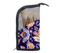 Borsa per il trucco piccola,borsa da viaggio per il trucco,fiore stampato etnico colorato,borsa per l'organizzatore del trucco