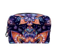 Borsa per il trucco piccola,borsa da viaggio per il trucco,fiore stampato etnico colorato,borsa per l'organizzatore del trucco