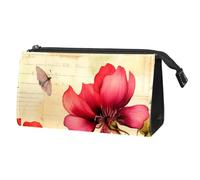Borsa per il trucco piccola,borsa da viaggio per il trucco,Fiori d'epoca d'estate d'epoca,borsa per l'organizzatore del trucco