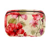 Borsa per il trucco piccola,borsa da viaggio per il trucco,Fiori d'epoca d'estate d'epoca,borsa per l'organizzatore del trucco