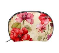 Borsa per il trucco piccola,borsa da viaggio per il trucco,Fiori d'epoca d'estate d'epoca,borsa per l'organizzatore del trucco
