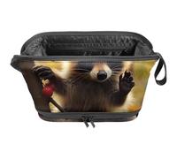 Borsa per il trucco piccola,borsa da viaggio per il trucco,Frutto del panda rosso della foresta,borsa per l'organizzatore del trucco