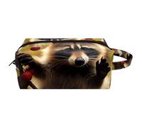 Borsa per il trucco piccola,borsa da viaggio per il trucco,Frutto del panda rosso della foresta,borsa per l'organizzatore del trucco