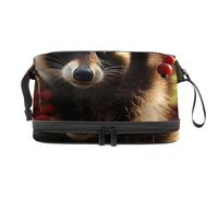 Borsa per il trucco piccola,borsa da viaggio per il trucco,Frutto del panda rosso della foresta,borsa per l'organizzatore del trucco
