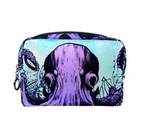 Borsa per il trucco piccola,borsa da viaggio per il trucco,pesce diavolo dell'oceano,borsa per l'organizzatore del trucco
