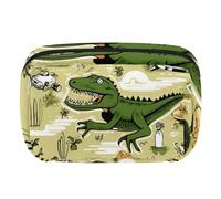 Borsa per il trucco piccola,borsa da viaggio per il trucco,pianta verde coccodrillo,borsa per l'organizzatore del trucco