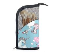 Borsa per il trucco piccola,borsa da viaggio per il trucco,simpatici unicorni e amore,borsa per l'organizzatore del trucco
