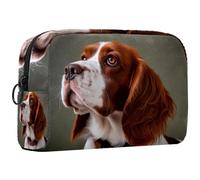 Borsa per il trucco piccola,borsa da viaggio per il trucco,Simpatico cane cavalier king charles spaniel,borsa per l'organizzatore del trucco