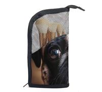 Borsa per il trucco piccola,borsa da viaggio per il trucco,simpatico ritratto di cucciolo di cane,borsa per l'organizzatore del trucco