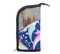 Borsa per il trucco piccola,borsa da viaggio per il trucco,Sirene carine Oceano colorato,borsa per l'organizzatore del trucco