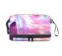 Borsa per il trucco piccola,borsa da viaggio per il trucco,Spazio dell'universo della nebulosa viola,borsa per l'organizzatore del trucco