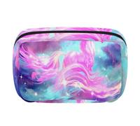 Borsa per il trucco piccola,borsa da viaggio per il trucco,Spazio dell'universo della nebulosa viola,borsa per l'organizzatore del trucco