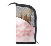 Borsa per il trucco piccola,borsa da viaggio per il trucco,Trama di marmo rosa bianco,borsa per l'organizzatore del trucco