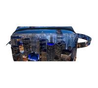 Borsa per il trucco piccola,borsa da viaggio per il trucco,Visualizza il cielo della torre di architettura,borsa per l'organizzatore del trucco