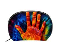 Borsa per il trucco piccola,borsa da viaggio per il trucco,vortice astratto legato,borsa per l'organizzatore del trucco