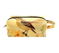 Borsa per il trucco piccola,Borsa da viaggio per trucco,Daisy Bird in Flower,Borsa organizer per trucco