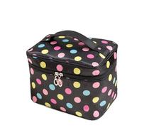 Borsa Per Il Trucco Portable Travel Wash Bag Female Transparent Waterproof Makeup Storage Pouch Large Capacity Cosmetic Organizer Beauty Borsa Cosmetica(Black Color Dot)