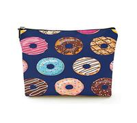 Borsa per il trucco portatile Borse per cosmetici da viaggio in lino da donna con custodia per trucco con cerniera per viaggi di lavoro, ciam ciam