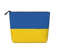 Borsa per il trucco portatile con stampa bandiera dell'Ucraina per le donne leggera borsa cosmetica da viaggio pendolari articoli da toeletta