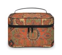 Borsa per il trucco portatile di grande capacità, elegante e retrò, con cerniera, modello Flying Carpet Ride