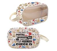 Borsa per il trucco postino regalo per postino ufficio postale regali per lavoratori sì sono un lavoratore postale No Non so dove è il tuo assegno
