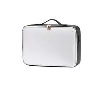 Borsa per il trucco professionale con divisori rimovibili Grande Capacità Doppio Strato Cosmetico Organizer Bag Impermeabile PU Borsa da toilette per pennelli da trucco e cosmetici Custodia da viaggio