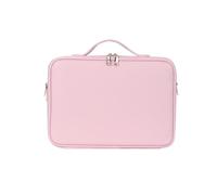 Borsa per il trucco professionale con divisori rimovibili Grande Capacità Doppio Strato Cosmetico Organizer Bag Impermeabile PU Borsa da toilette per pennelli da trucco e cosmetici Custodia da viaggio