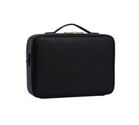 Borsa per il trucco professionale con divisori rimovibili Grande Capacità Doppio Strato Cosmetico Organizer Bag Impermeabile PU Borsa da toilette per pennelli da trucco e cosmetici Custodia da viaggio