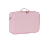 Borsa per il trucco professionale con divisori rimovibili Grande Capacità Doppio Strato Cosmetico Organizer Bag Impermeabile PU Borsa da toilette per pennelli da trucco e cosmetici Custodia da viaggio