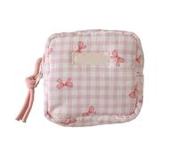 Borsa per il trucco quadrata Organizzatori cosmetici impermeabili per uso quotidiano Stoccaggio da viaggio Accessori in poliestere Borsa portatile per trucco, A, Taglia unica