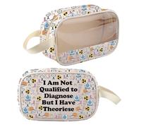 Borsa per il trucco radiologico X-Ray Tech regalo per tecnico radiologo borsa con cerniera I Am Not Qualified to Diagnostose But I Have Theories