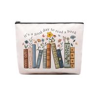 Borsa per il trucco, regalo per gli amanti dei libri, regalo per gli amanti dei libri, borsa da toilette da donna, idea regalo di compleanno e Natale per lettori, bibliotecari letterari, insegnanti