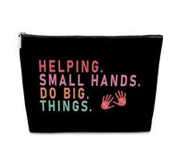 Borsa per il trucco regalo per lavoratori e terapisti per la terapia occupazionale per le sue donne psicologa, regalo di apprezzamento per la pensione, aiutare le piccole mani a fare grandi cose,