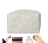 Borsa per il trucco Ricamo - Borsa per il trucco | Borsa per la cura della pelle per ragazze | Borse per il trucco | Organizer del magazzino, Lace Bow, Consulte la descripción, Vedere la descrizione
