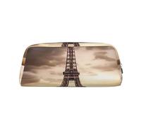Borsa per il trucco romantica con la Torre Eiffel di Parigi per uomo e donna, beauty case da viaggio, pochette estetica, astuccio grande per matite